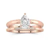 14K Rose Gold Moissanite Bridal Set