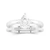 14K White Gold Moissanite Bridal Set