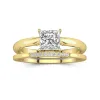 Or 14 carats Moissanite Ensemble nuptial