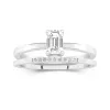 1.00ct Moissanite Wedding Ring Set 14K White Gold