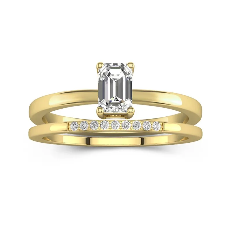 2.00ct Moissanite Wedding Ring Set 14K Gold