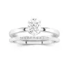 1.00ct Moissanite Wedding Ring Set 14K White Gold