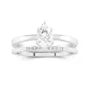 1.00ct Moissanite Wedding Ring Set 18K White Gold