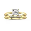 1.00ct Moissanite Wedding Ring Set 18K Gold