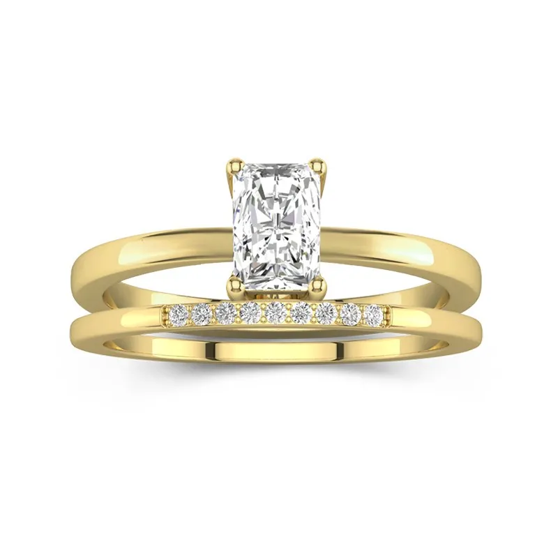 2.00ct Moissanite Wedding Ring Set 14K Gold