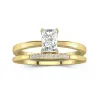 1.00ct Moissanite Wedding Ring Set 925 Sterling Silver