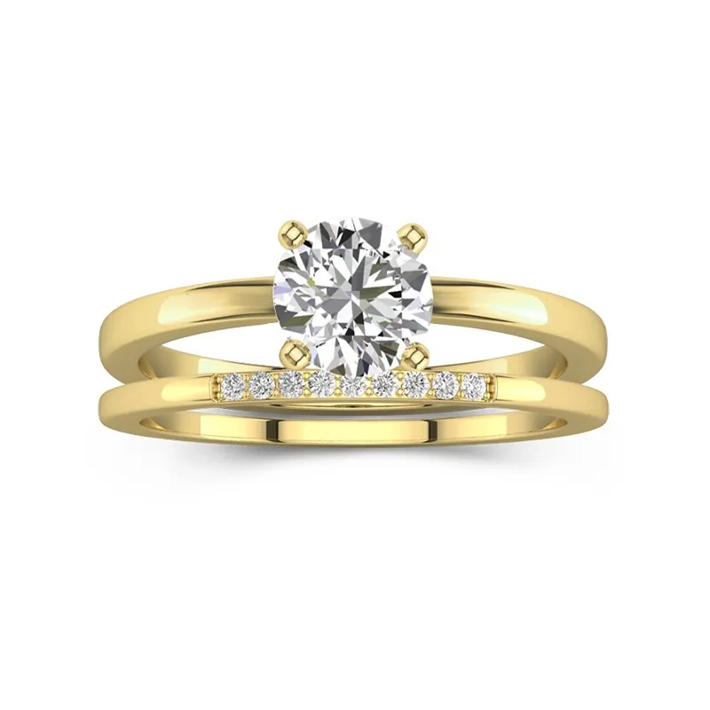 2.00ct Moissanite Wedding Ring Set 14K Gold