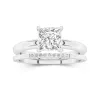 White Moissanite Bridal Set