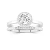 Argent sterling 925 Moissanite Ensemble d'alliances