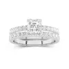 1.00ct Moissanite Wedding Ring Set Platinum