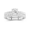 1.00ct Moissanite Wedding Ring Set 14K White Gold