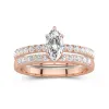 2.00ct Moissanite Wedding Ring Set 925 Sterling Silver