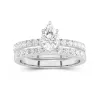 1.00ct Moissanite Wedding Ring Set 18K White Gold