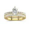 1.00ct Moissanite Wedding Ring Set 18K Gold