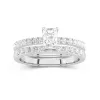 1.00ct Moissanite Wedding Ring Set Platinum