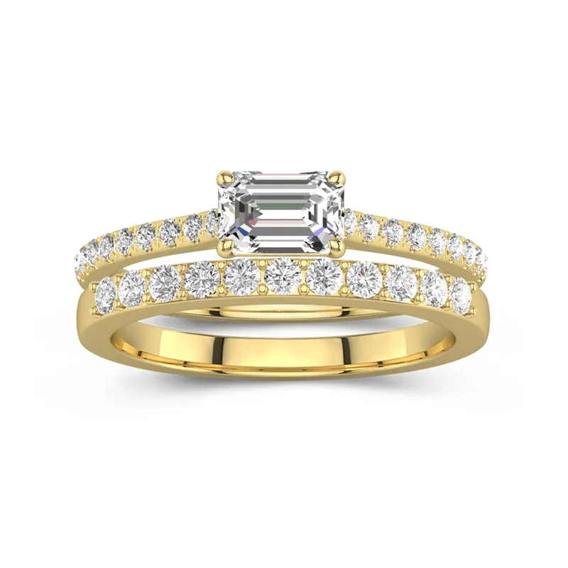 Delicate Women 18K Gold Bridal Set