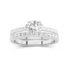 Delicate Women 18K White Gold Bridal Set