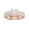 Delicate Women 18K Rose Gold Bridal Set