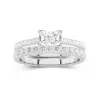 Delicate Women 18K White Gold Bridal Set