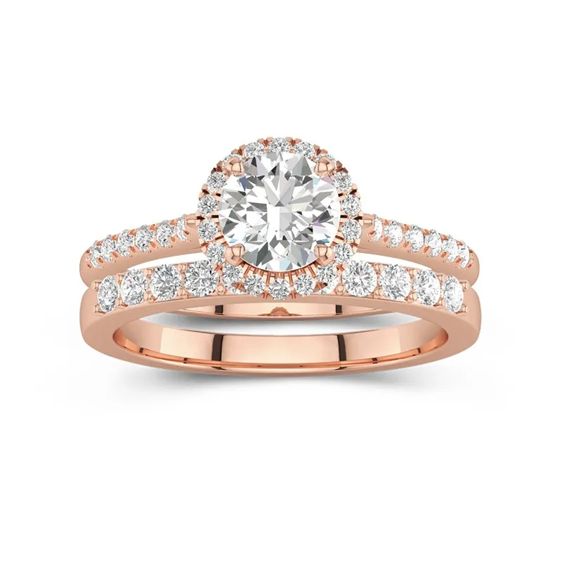 Plated Antique Wedding Ring Set