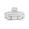 Platinum Moissanite Wedding Ring Set