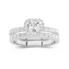 Platinum Moissanite Wedding Ring Set