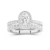 14K White Gold Moissanite Wedding Ring Set