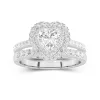 1.00ct Moissanite Wedding Ring Set 18K White Gold