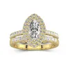 1.00ct Moissanite Wedding Ring Set 14K Gold