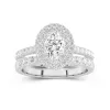 1.00ct Moissanite Wedding Ring Set 925 Sterling Silver