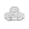 1.00ct Moissanite Ensemble d'alliances Or blanc 14 carats