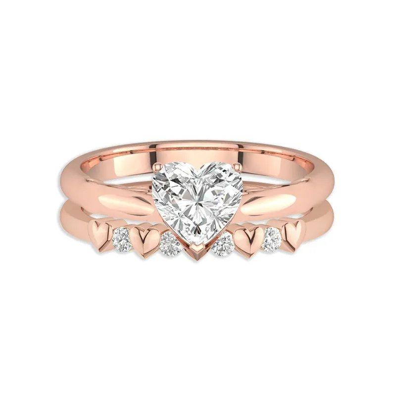 18K Rose Gold Plated Unique Infinity Bridal Set