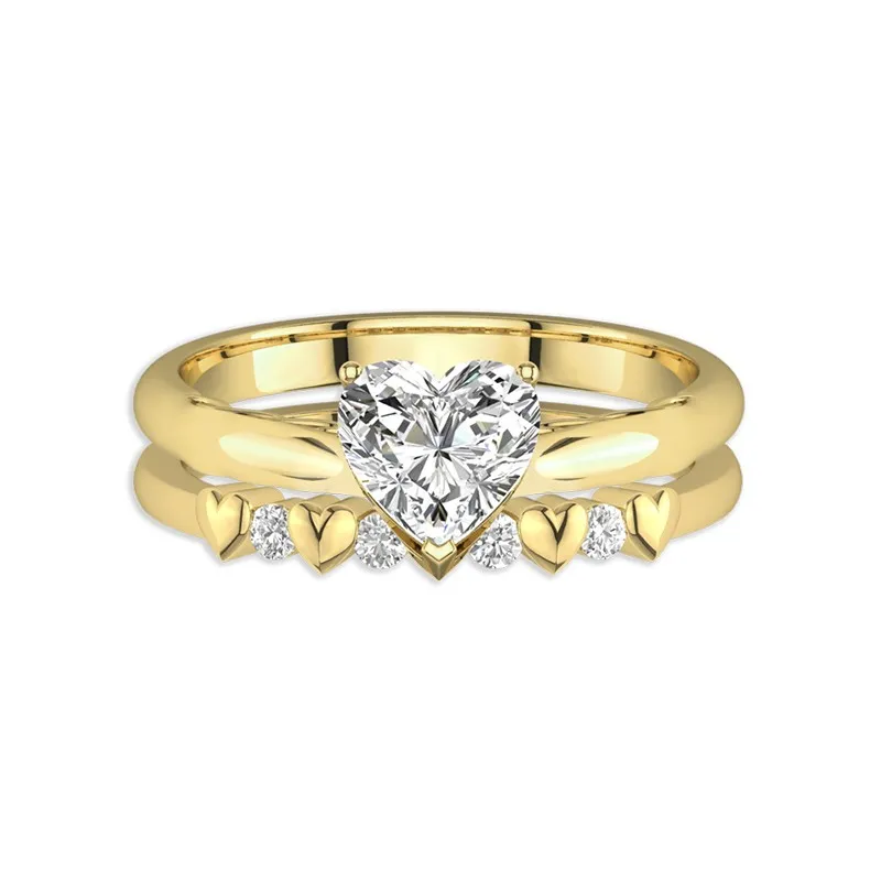 18K Yellow Gold Plated Unique Infinity Bridal Set