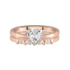 Hidden Halo Wedding Ring Set 1.00ct Moissanite