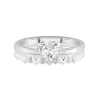 Hidden Halo Wedding Ring Set 1.00ct Moissanite