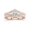 18K Rose Gold Plated Dainty Wedding Ring Set