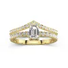 18K Yellow Gold Plated Dainty Wedding Ring Set