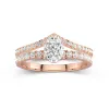 18K Rose Gold Plated Dainty Wedding Ring Set