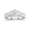 White Gold Plated Dainty Wedding Ring Set