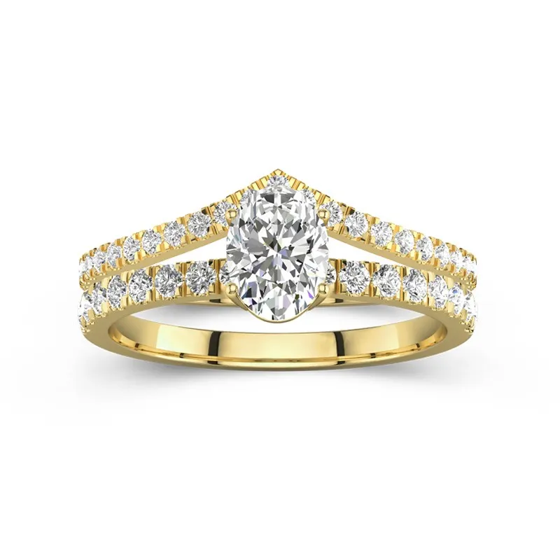 Plated Dainty Wedding Ring Set