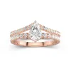 18K Rose Gold Plated Dainty Wedding Ring Set