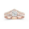 18K Rose Gold Plated Dainty Wedding Ring Set