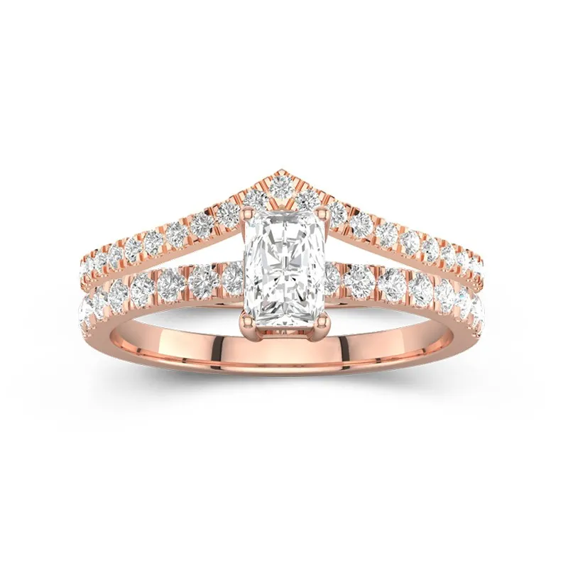 Plated Dainty Wedding Ring Set