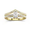 Plated Dainty Wedding Ring Set