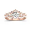 18K Rose Gold Plated Dainty Wedding Ring Set