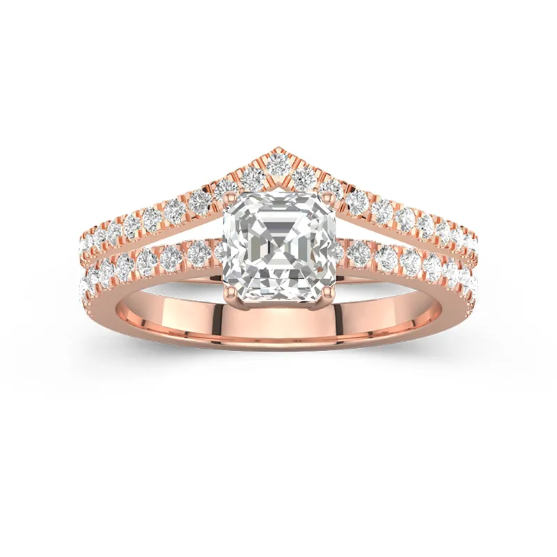 18K Rose Gold Plated Classic Bridal Set