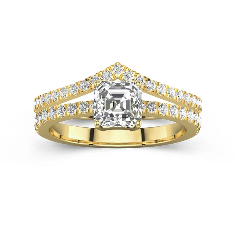 18K Yellow Gold Plated Classic Bridal Set