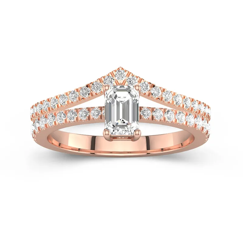 18K Rose Gold Plated Classic Bridal Set