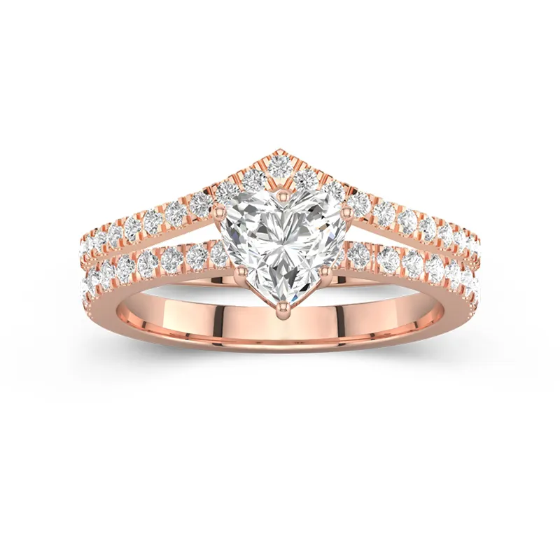 18K Rose Gold Plated Classic Bridal Set