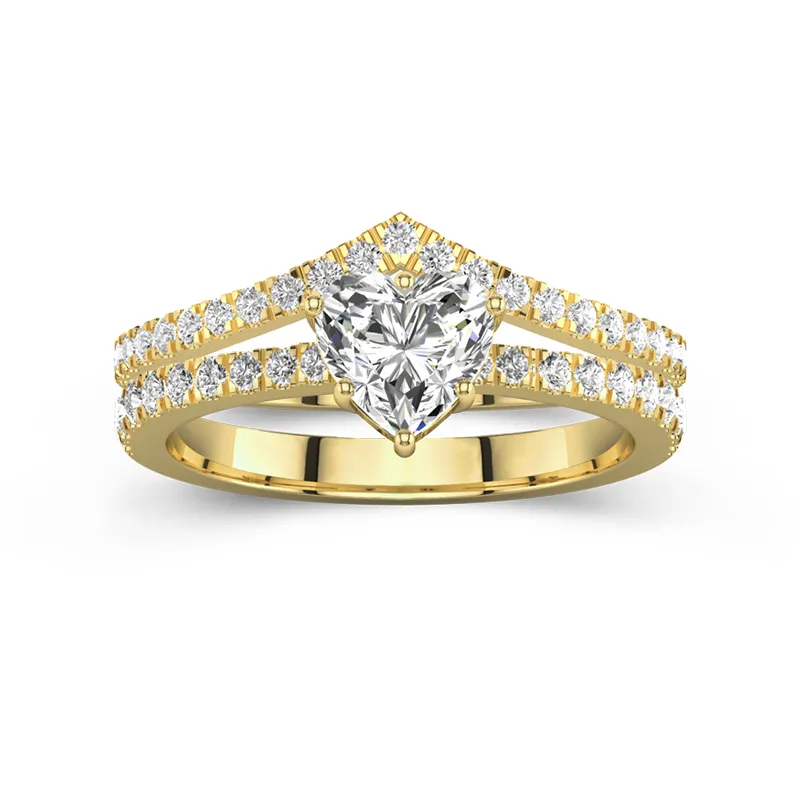 18K Yellow Gold Plated Classic Bridal Set